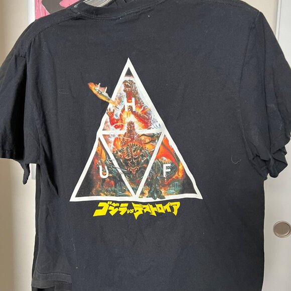 Godzilla x HUF Black T-shirt sz M - Picture 1 of 5